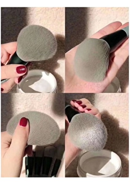 13 Parça Makyaj Fırça Seti Taşınabilir Kılıflı Profesyonel Makyaj Güzellik Seti Yeşil