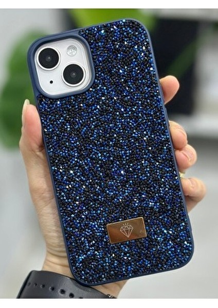 Iphone 13 - 14 ve 15 Uyumlu Elmas Tasarımlı Taşlı Işıltılı Parlak Pırlanta Silikon Kılıf modelleri