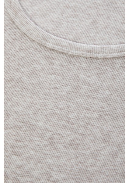 Kadın Pamuklu Kaşkorse Üst Etiket Detaylı Çizgili Pijama Takımı fırsatları