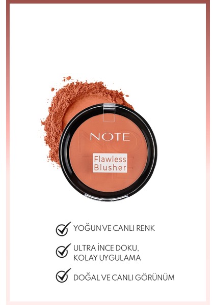 Flawless Blusher Mat Bitişli Toz Allık - 02 Coral fiyatları