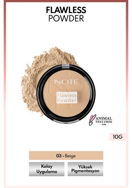 Flawless Powder Yarı Mat Bitişli Toz Pudra - 03 Beige