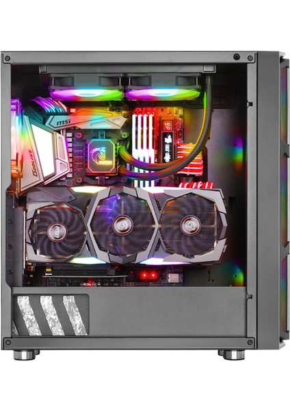 Griffin G6 Argb Gaming Bilgisayar Kasası (2×200MM + 1×120MM Fan, Type-C, Kumandalı) – 800W 80+ Bronze Psu Dahil fırsatları