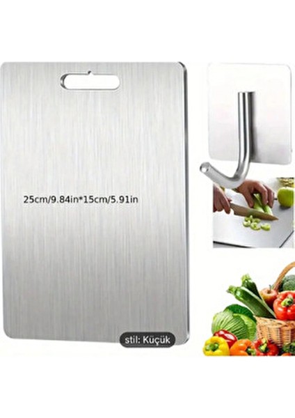 2 Adet Paslanmaz Çelik Kesme Tahtası Antibakteriyel Yüzey Üst Düzey Kalite modelleri