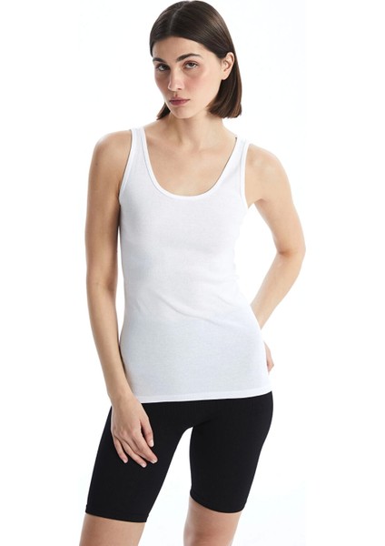 Lcw Dream Beyaz U Yaka Kadın Atlet