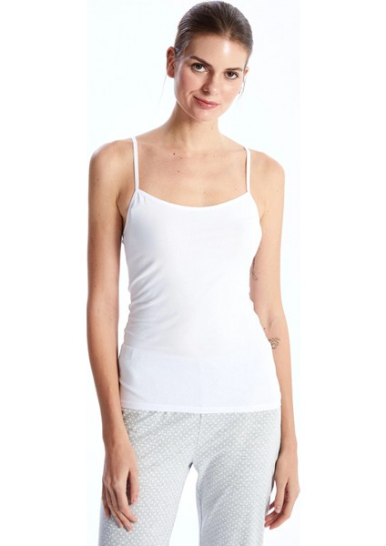 Lcw Dream Beyaz U Yaka Düz Askılı Kadın Atlet fiyatları