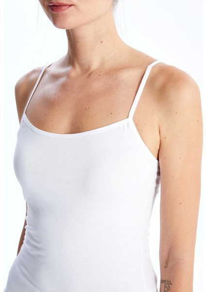 Lcw Dream Beyaz U Yaka Düz Askılı Kadın Atlet fırsatları