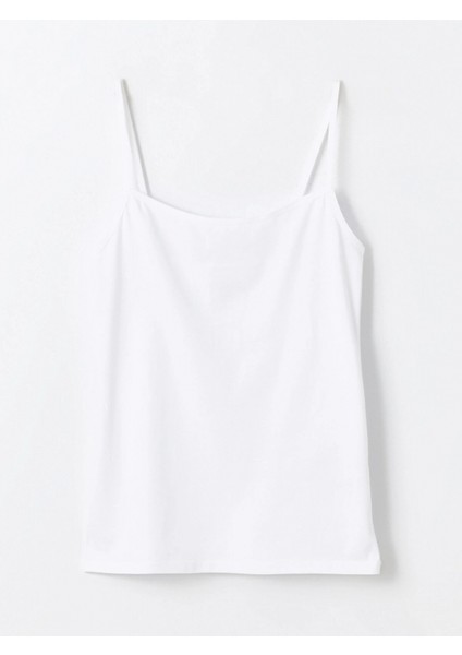 Lcw Dream Beyaz U Yaka Düz Askılı Kadın Atlet