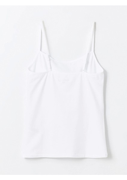 Lcw Dream Beyaz U Yaka Düz Askılı Kadın Atlet