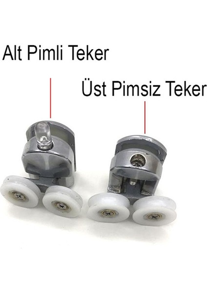 Ayrıntıshop Duşakabin Kanallı Rulman Oynar Çiftli Teker Çap 22MM fırsatları