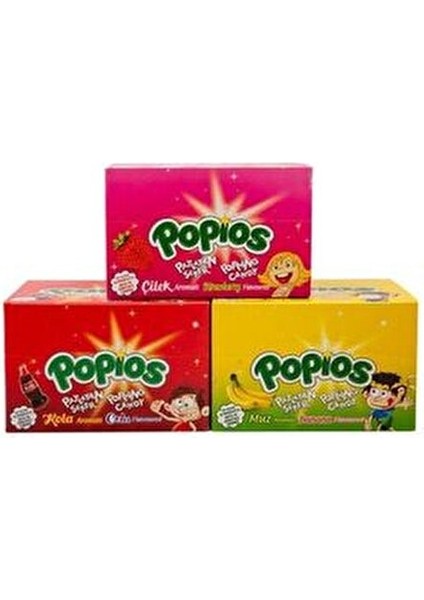 Popios Patlayan Şeker 3 Kutu