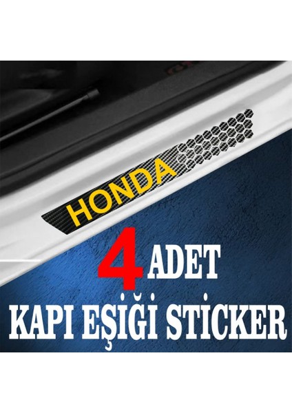 Honda Özel Oto Kapı Eşikleri Sticker Karbon 4 Adet fiyatları