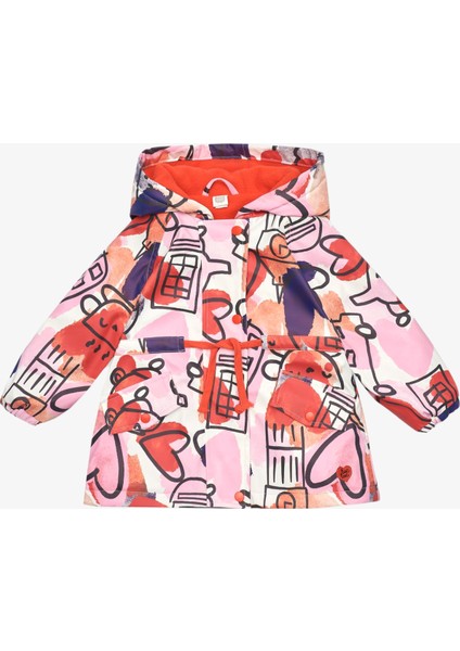 Kalpli Yağmurluk - Beyaz