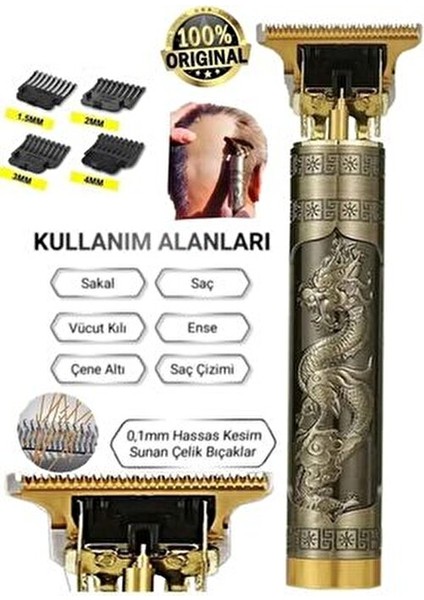 Dragon Profesyonel Saç Sakal Ense Çizim Tüm Vücut Tüyü Lazer Öncesi Tıraş Makinesi modelleri