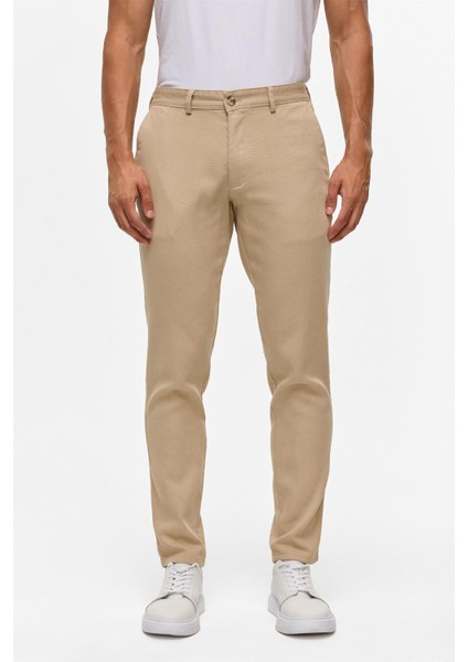 Bej Slim Armürlü Kanvas Pantolon fiyatları