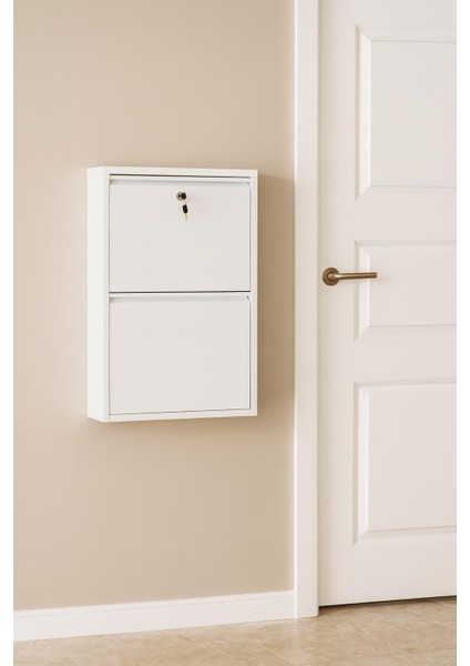 2 Li Kilitli Beyaz Metal Ayakkabılık fiyatları