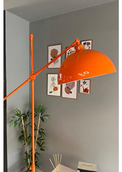 Turuncu Lambader Hareketli Başlık Modern Dekoratif Metal Oturma Odası Çalışma Odası Zemin Lambası fiyatları