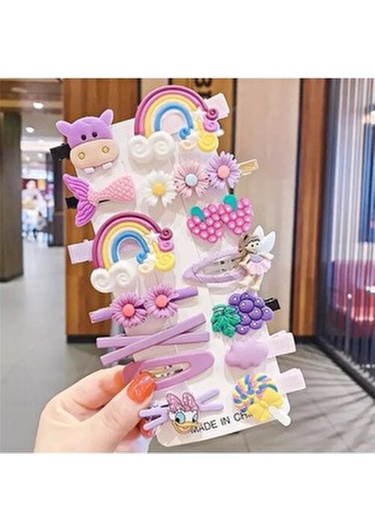 So-Much 14'lü Pens Çıtçıt Toka Seti Mor Lila-4 fırsatları
