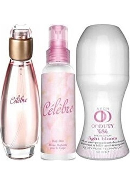 Celebre 50 ml Kadın Edt+ Celebre Vücu Spreyi+ On Duty Rolon KM0021212548