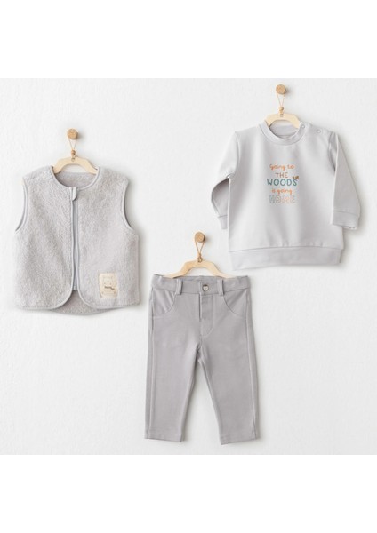 Andywawa AC26111 Hello Autumn 3'lü Takım Grey