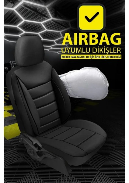 Volkswagen Amarok Single Cab 2.0 Tdı (140 Hp) Bmt 2011 Uyumlu Deri Serisi Siyah Oto Kılıfı Tam Set modelleri