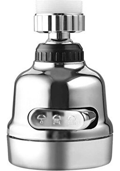 Krom Tasarruflu Oynar Başlık 3 Fonksiyonlu Musluk Başlığı Rahat ve Kolay Kullanım