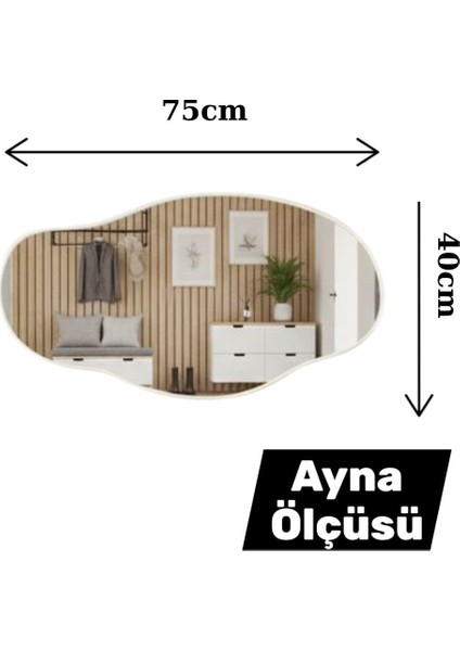 Antre Hol Salon Aynalı Dresuar Kapaklı Metal Ayaklı No1 Beyaz indirimleri