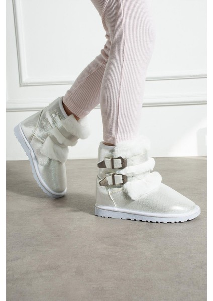 Çift Tokalı Ince Taban Çocuk Bot Gümüş Sultan fiyatları