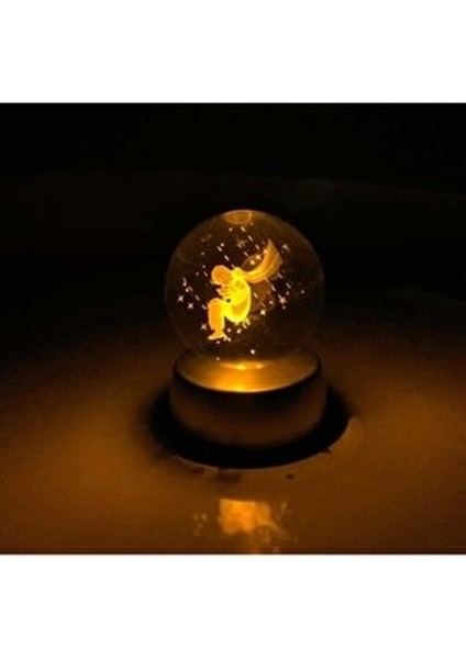 Işıklı Düşünen Çocuk Küçük Prens Figürlü Hediyelik Cam Küre