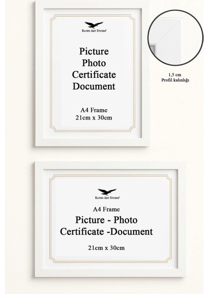 Ermitaj A4 Ebat 21CM x 30CM Resim Fotoğraf Belge Poster Evrak Çerçevesi Korumalı Kırılmaz Pleksi Cam fiyatları