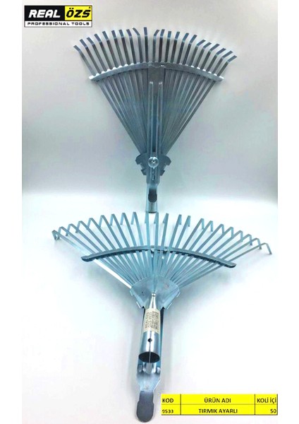 Ayarlı 22 Dişli Metal Tırmık (5224)