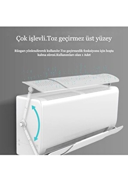 Evrensel Ayarlanabilir Klima Hava Yönlendirici Aparat Split Tipi Rüzgar Deflektörü Klima Siperliği