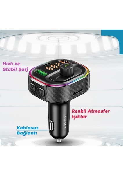 Kablosuz Mp3 Çalar ve Hızlı Şarj Özellikli Bluetooth Araç Kiti – X-Typed 20W fırsatları