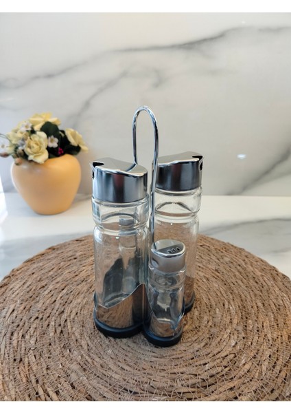 Md Metal Yağlık & Tuzluk Seti 4 Parça modelleri