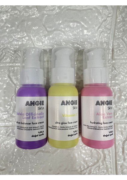 Angie Skin 3lü Yüz Bakım Kremi Nemlendirici Aydınlatıcı Sebum Dengeleyici Krem 50 ml fiyatları