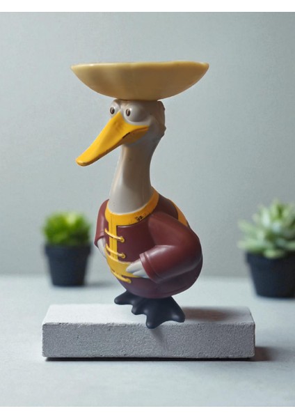 Vintage Duck Sculpture Fiberglass Kung Fu Panda Figür Oyuncak & 11 cm
