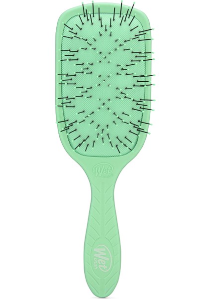 Go Green Paddle Detangler Kalın Telli Saçlar Için Geniş Saç Fırçası Yeşil