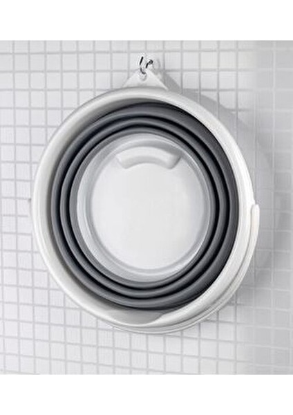 12 Litre Büyük Boy Yer Kaplamayan Katlanabilir Silikon Kova modelleri