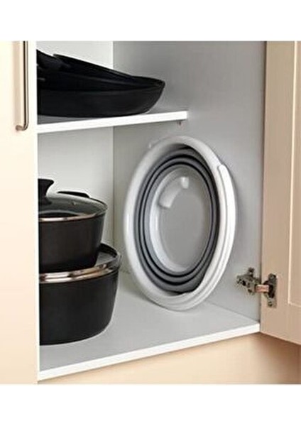 12 Litre Büyük Boy Yer Kaplamayan Katlanabilir Silikon Kova fırsatları