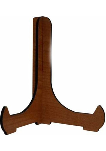 Çerçeve Tabak Teşhir Ayağı Stand Ahşap Stand 9CMX10CM Şövalye Ceviz 5 Adet modelleri