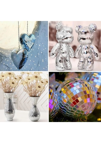 1 Metre Uzunluğunda Gümüş Renk Aynalı Mozaik Taşlı Dekor Bandı 4 cm x 1 mt (5224) fırsatları