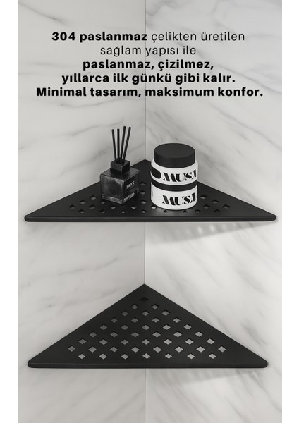 2 Adet Üçgen Paslanmaz Çelik Banyo Köşeliği Rafı , Duşakabin Köşe Için Şampuanlık Sabunluk Seti fiyatları