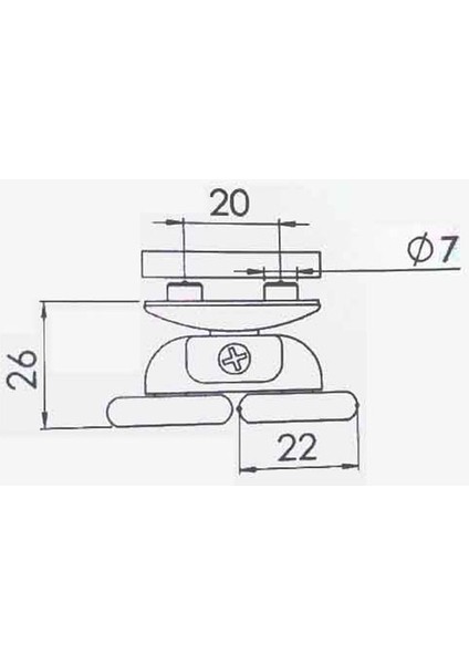 Ayrıntıshop Kabinet Duşakabin Çift Delikli Teker 1 Adet fiyatları