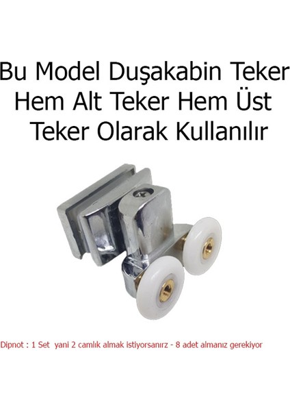 Ayrıntıshop Kabinet Duşakabin Çift Delikli Teker 1 Adet modelleri