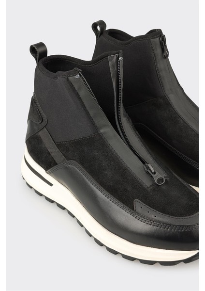 Siyah Deri Erkek Spor Bot fırsatları