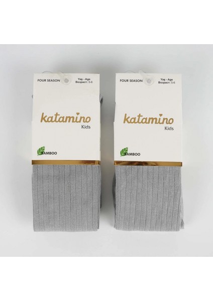 Katamino Beyza Kız Bambu Külotlu 1-5 Yaş K30205 Gri