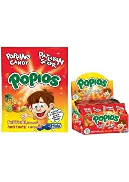 Popios Tutti Frutti Aromalı 4gr 40'lı Patlayan Şeker