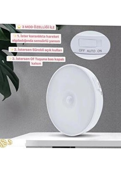 Mıknatıslı Şarjlı LED Gece Lambası Alüminyum Malzeme ile Modern Tasarım