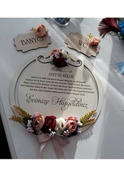 Ahşap Kapı Süsü, Özel Üretim, Banyo ve Wc Süsleri Hediyeli