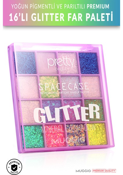 16'lı Premium Glitter Makyaj Far Paleti Göz ve Vücut Kremsi Yapı fiyatları