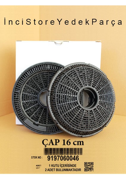 LC66KAJ60T/02 Davlumbaz Aspiratör Için Yeni Nesil Karbon Filtre
